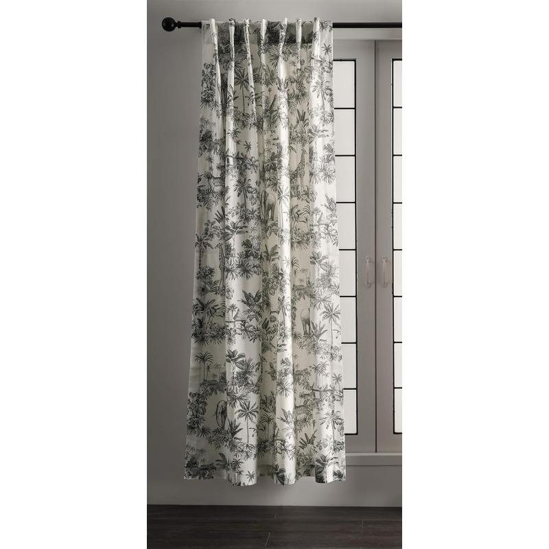 Maison d' Hermine Curtain 100% Cotton Curtains 50 Inch x 84 Inch 1 Panel  Easy Hanging with a Rod Pocket & Loop for Kitchen, Office, Living Rooms &  Home, Savana Jouy –